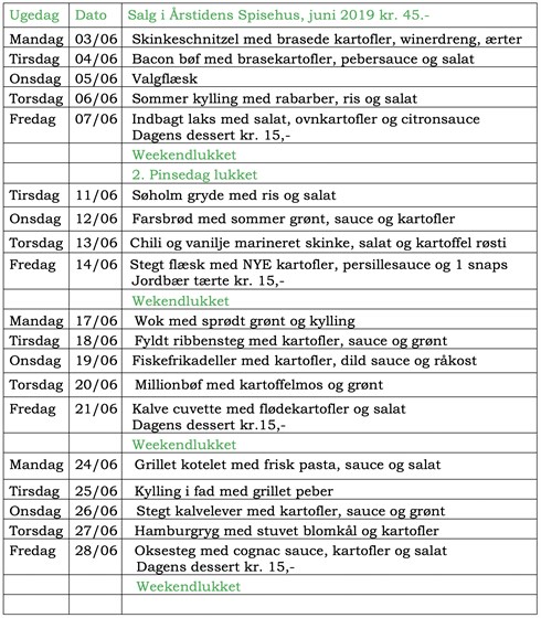 Menu JUNI2019
