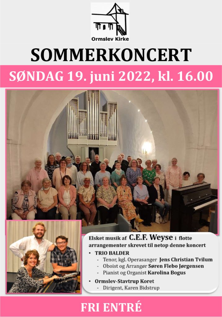 Ormslev Kirke: Sommerkoncert 19. juni