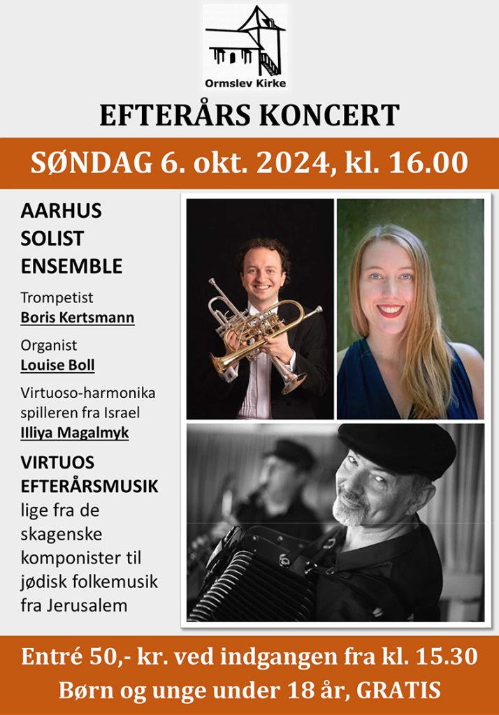 Ormslev Kirke: Efterårskoncert 6. oktober