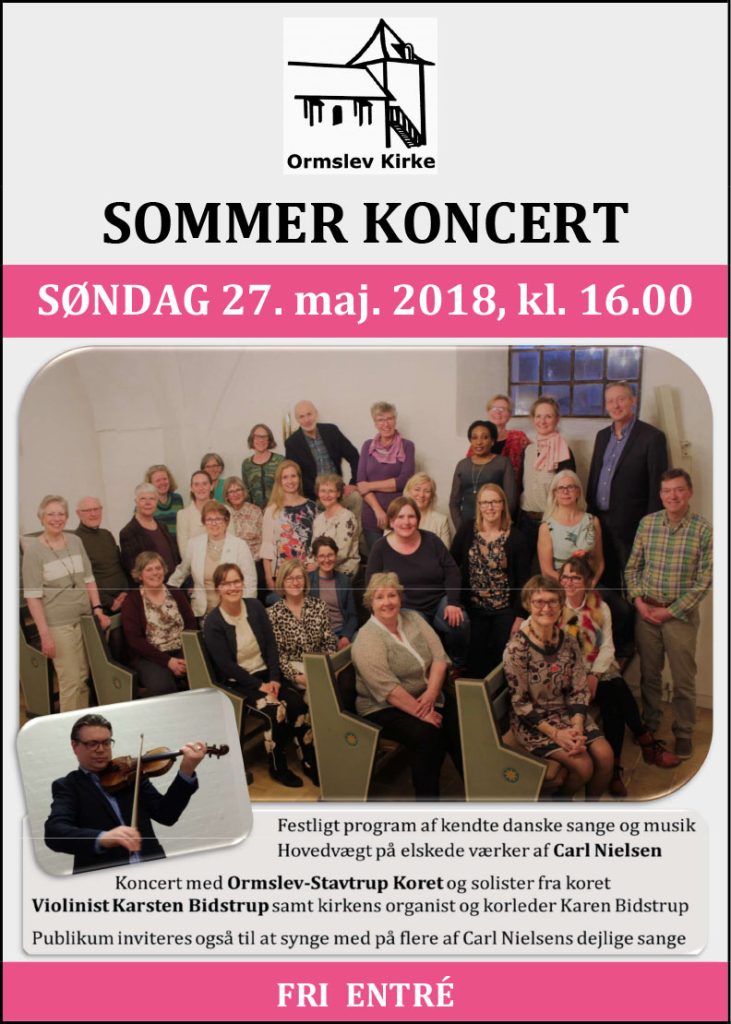 Ormslev Kirke: Sommerkoncert d. 27. maj