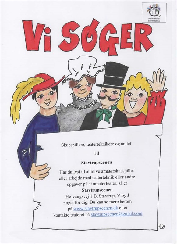 Amatørteatret Stavtrupscenen søger nye medlemmer